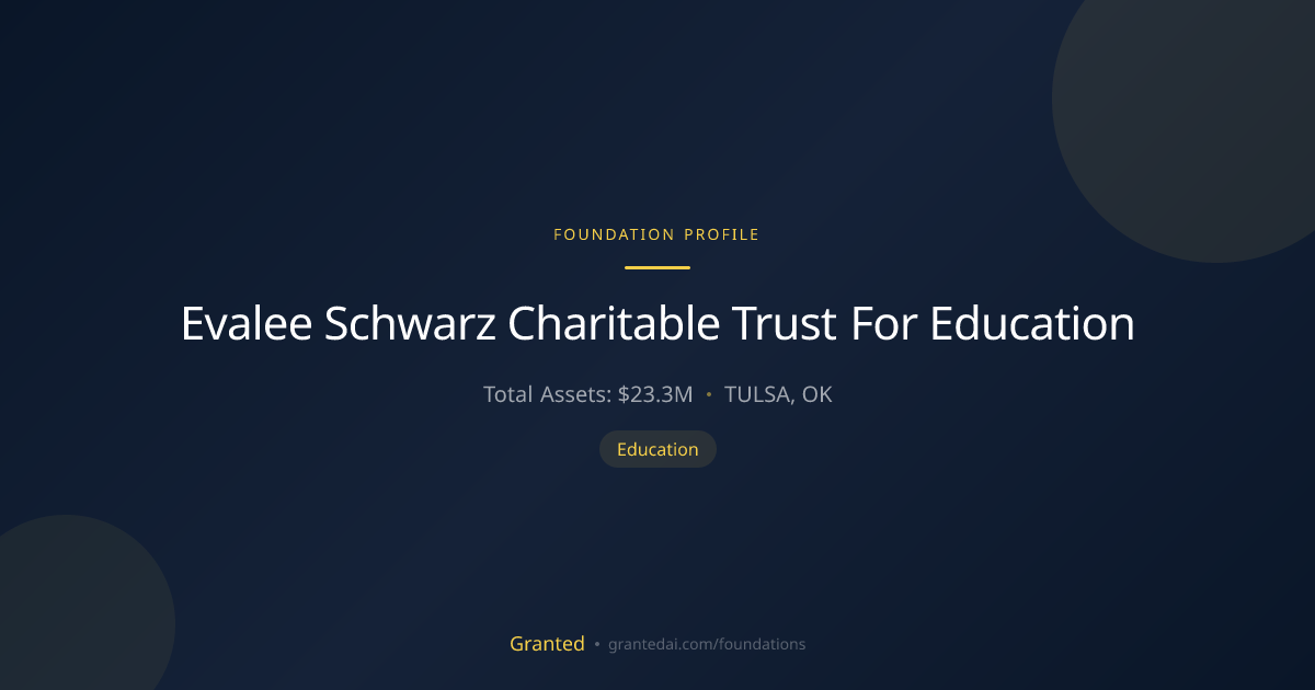 Evalee Schwarz Charitable Trust For Education | Granted AI