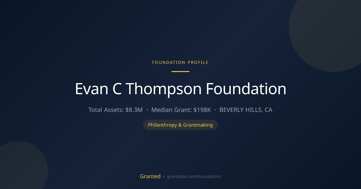 Evan C Thompson Foundation | Granted AI