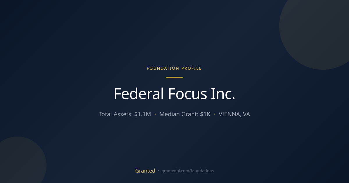 Federal Focus Inc. | Granted AI