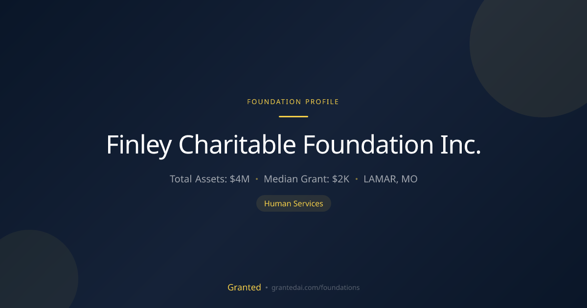Finley Charitable Foundation Inc. | Granted AI