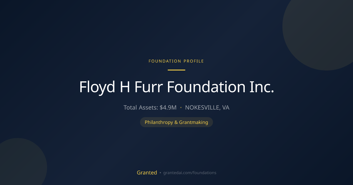 Floyd H Furr Foundation Inc. | Granted AI