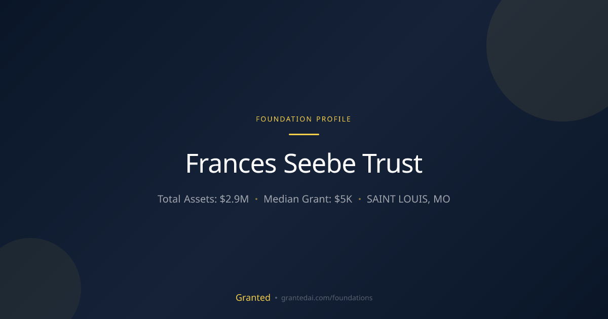 Frances Seebe Trust | Granted AI