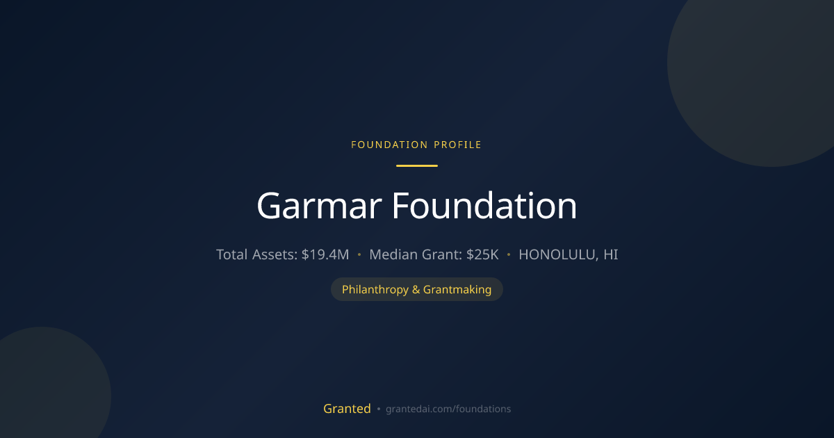 Garmar Foundation | Granted AI