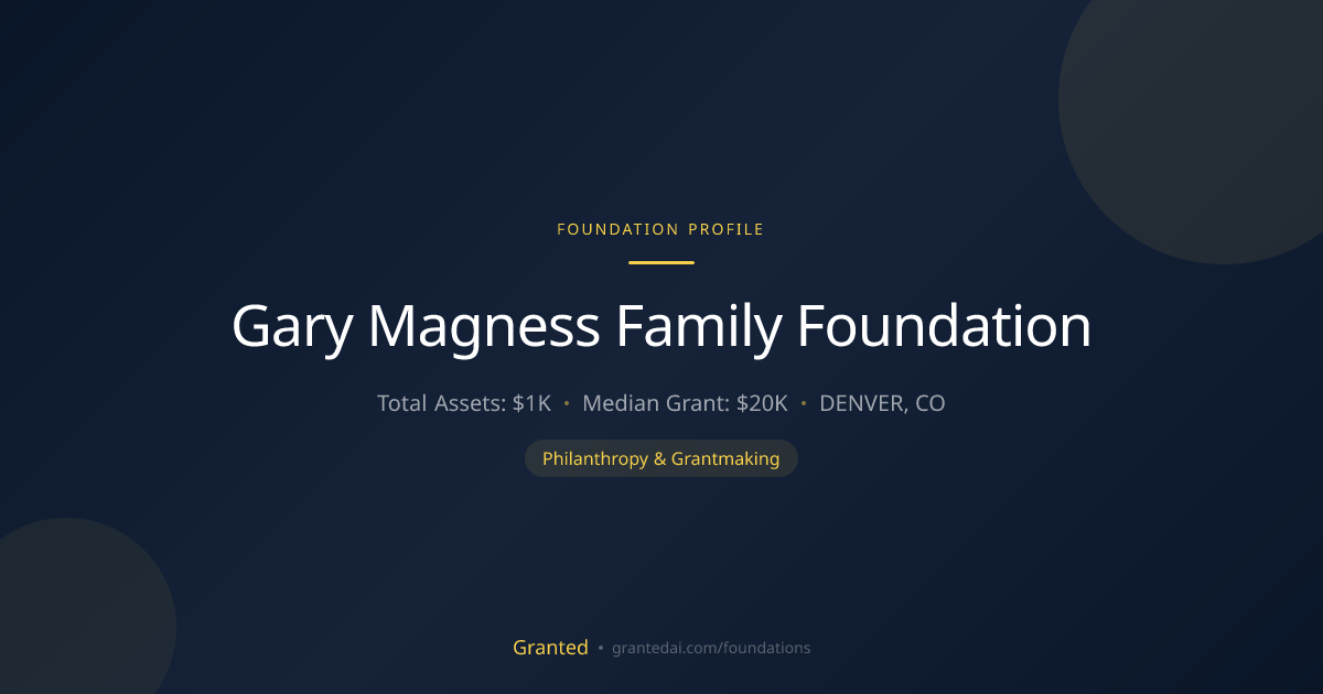 Gary Magness Family Foundation | Granted AI