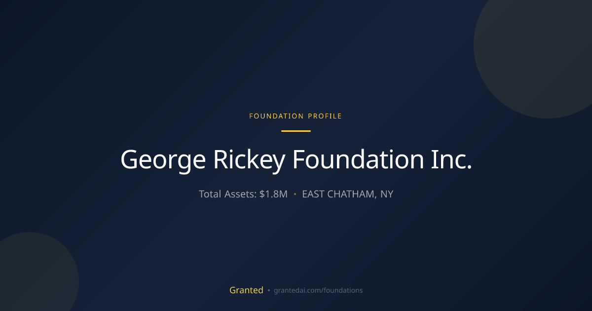 George Rickey Foundation Inc. | Granted AI