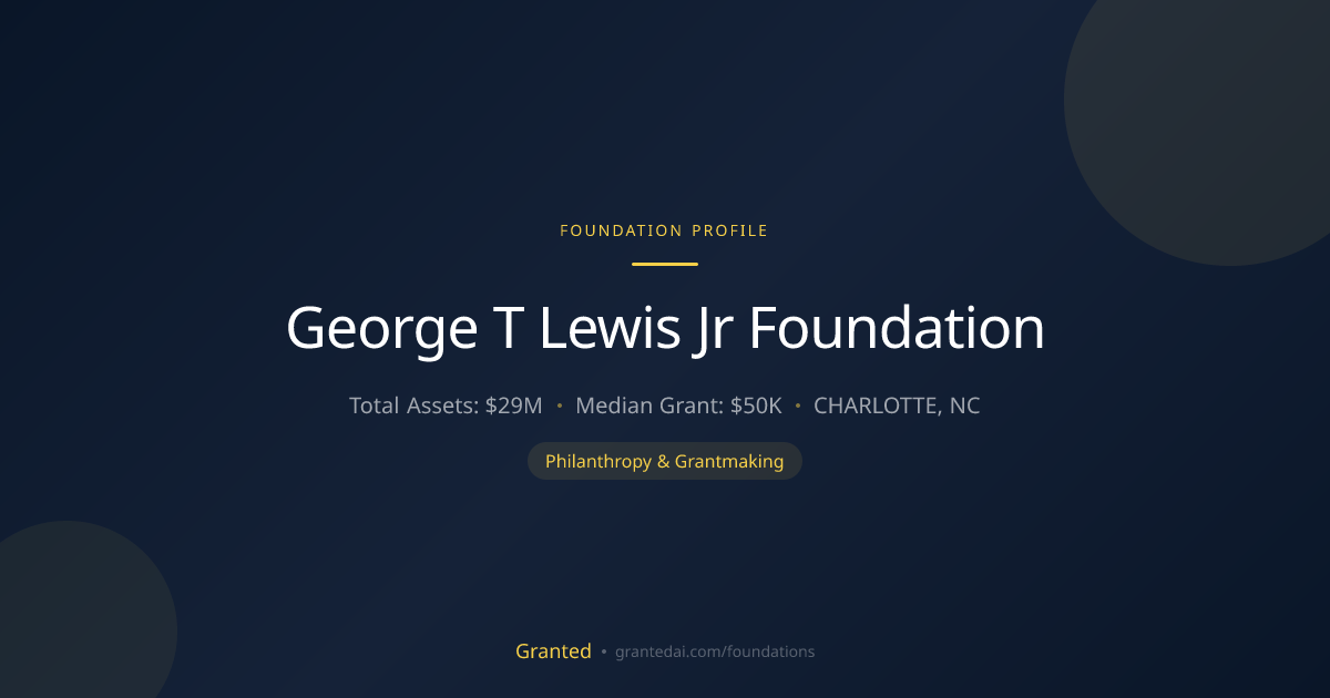 George T Lewis Jr Foundation | Granted AI