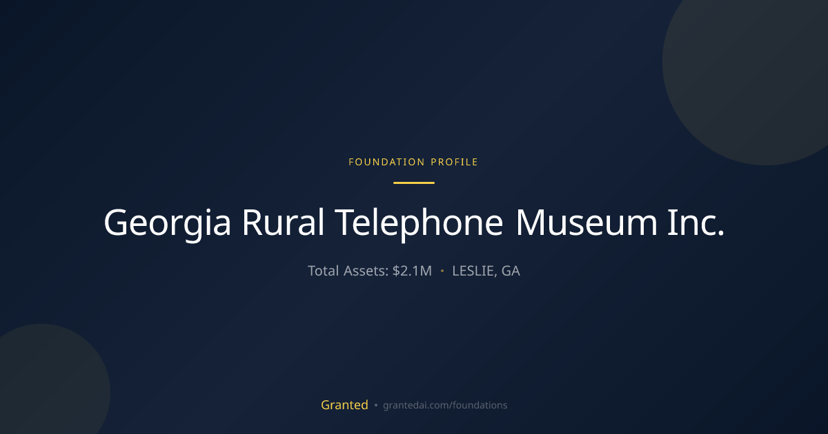 Georgia Rural Telephone Museum Inc. | Granted AI
