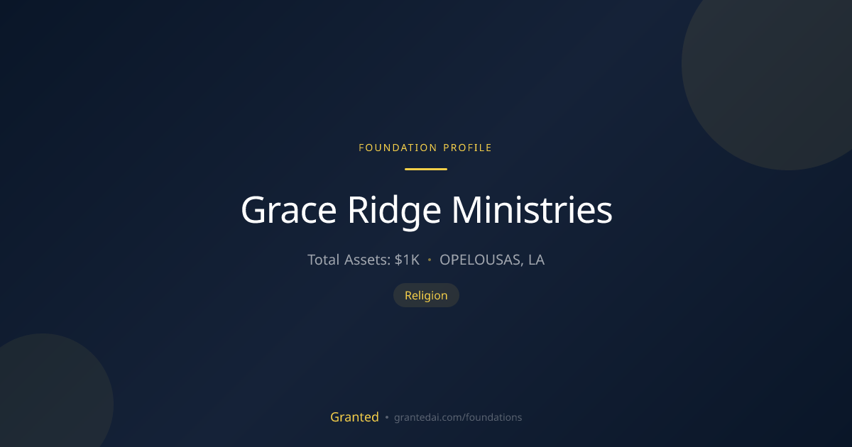Grace Ridge Ministries | Granted AI