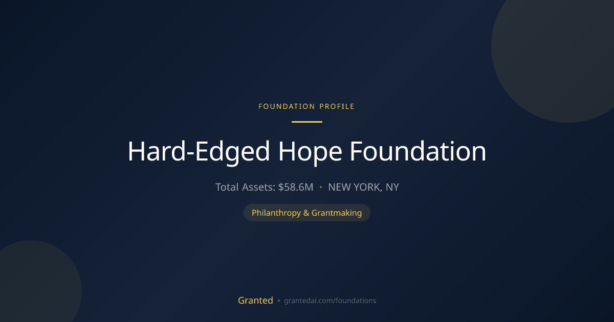 Hard-Edged Hope Foundation | Granted AI