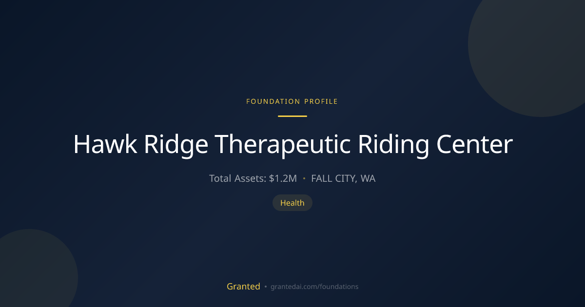 Hawk Ridge Therapeutic Riding Center | Granted AI
