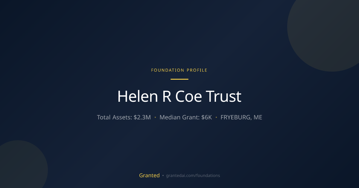 Helen R Coe Trust | Granted AI