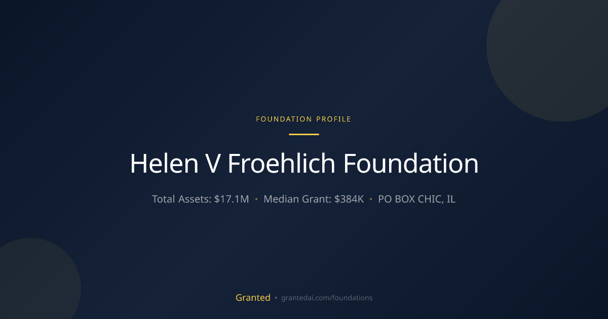Helen V Froehlich Foundation | Granted AI