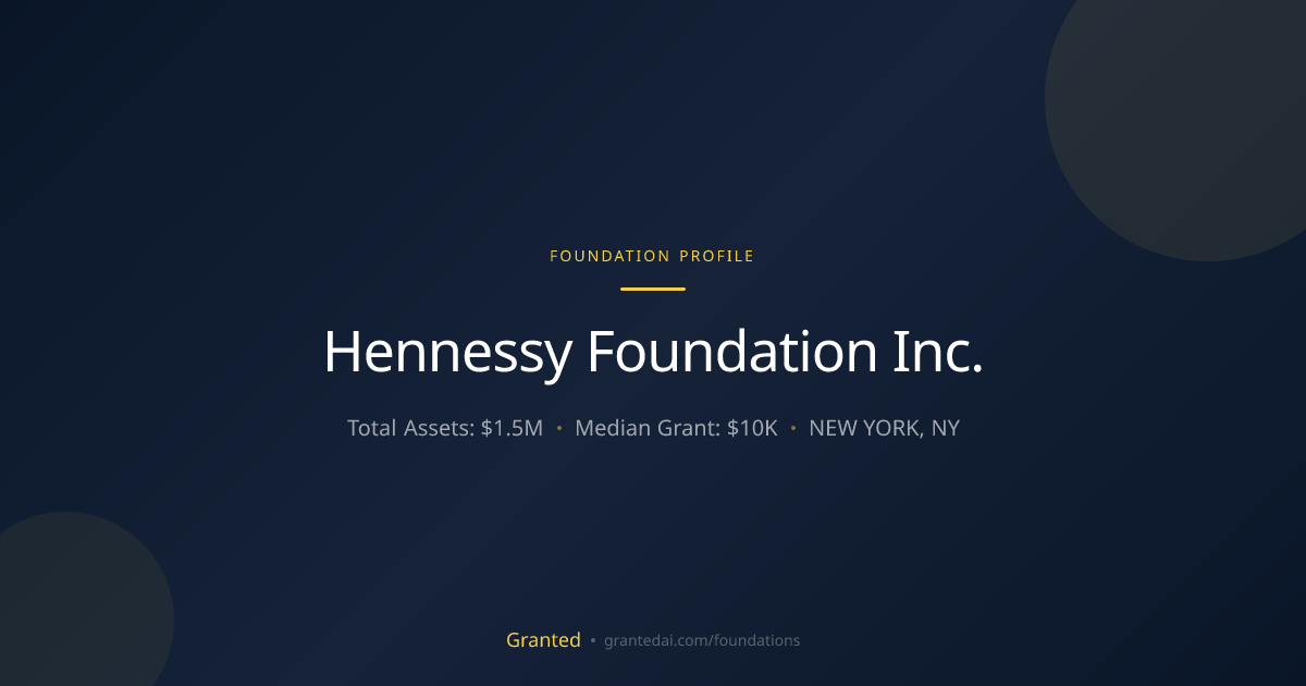 Hennessy Foundation Inc. | Granted AI