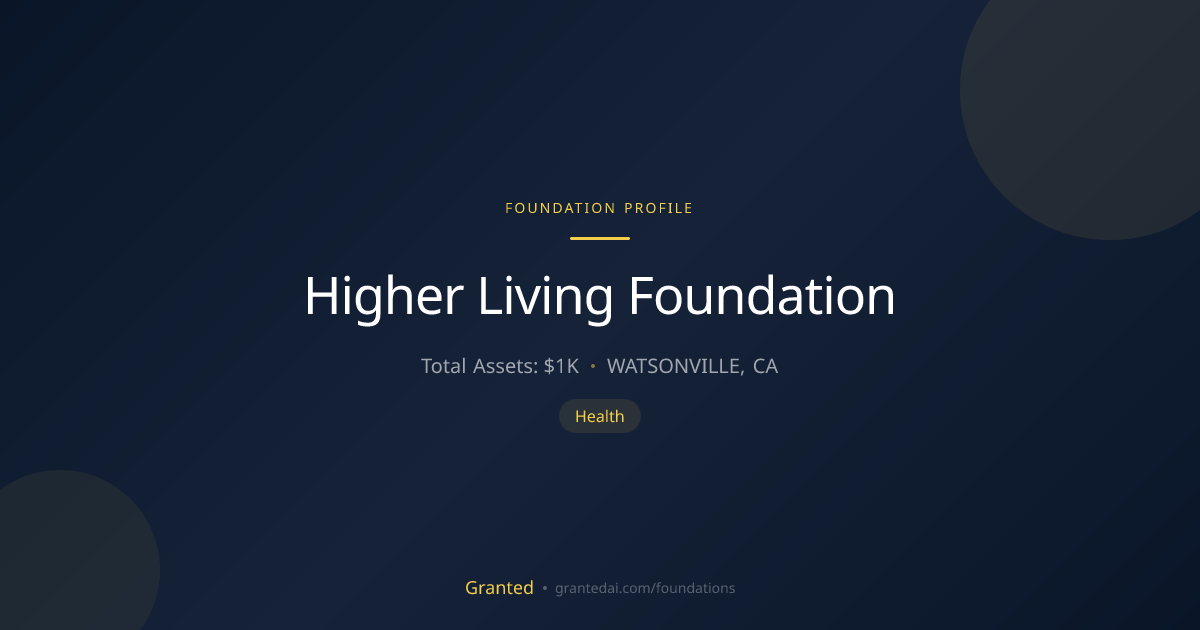 Higher Living Foundation | Granted AI