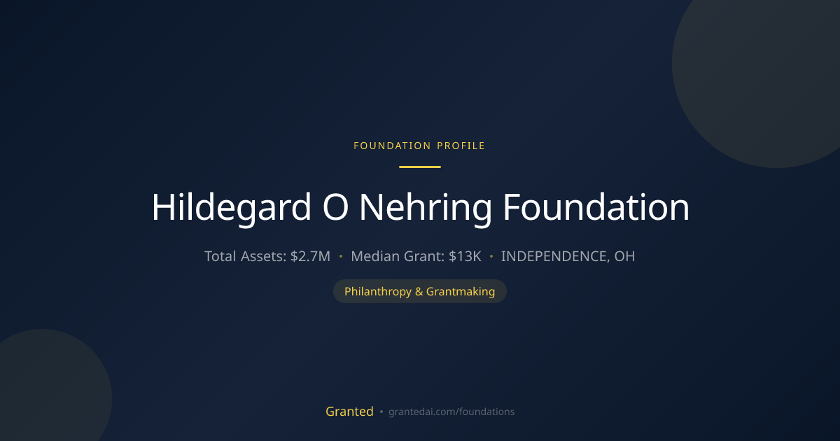 Hildegard O Nehring Foundation | Granted AI