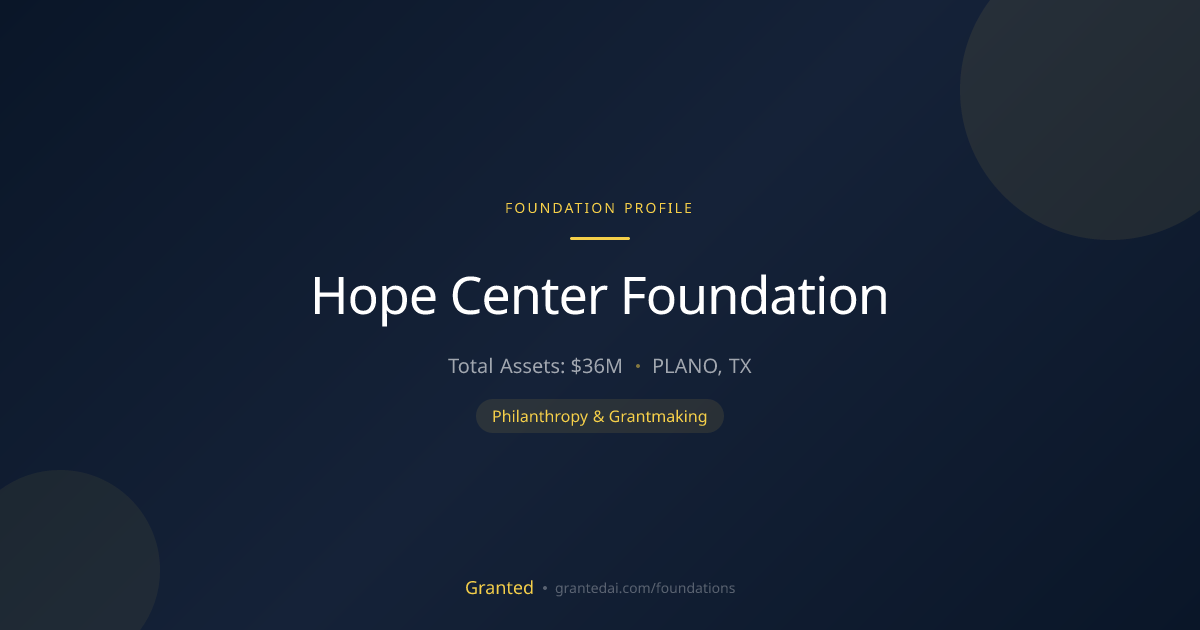 Hope Center Foundation | Granted AI