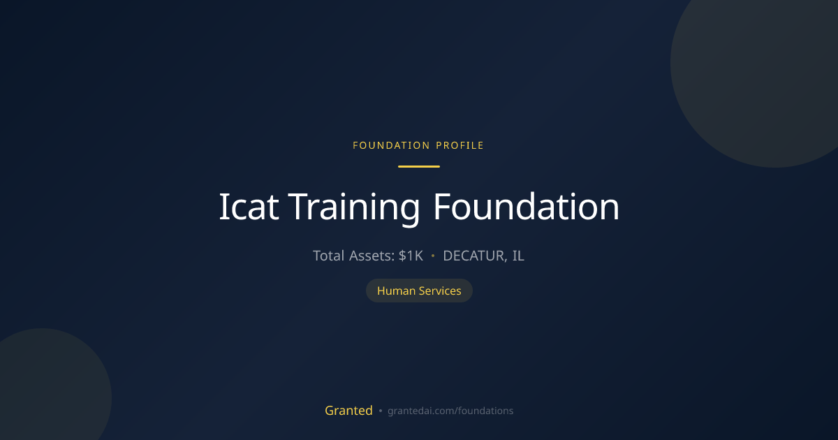 Icat Training Foundation | Granted AI