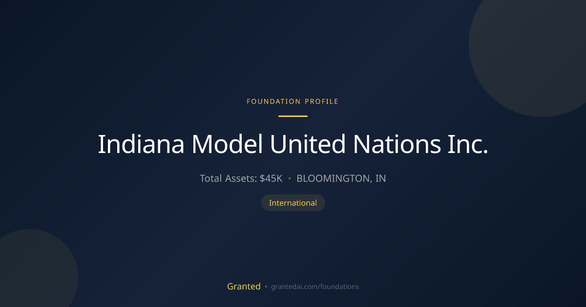 Indiana Model United Nations Inc. | Granted AI