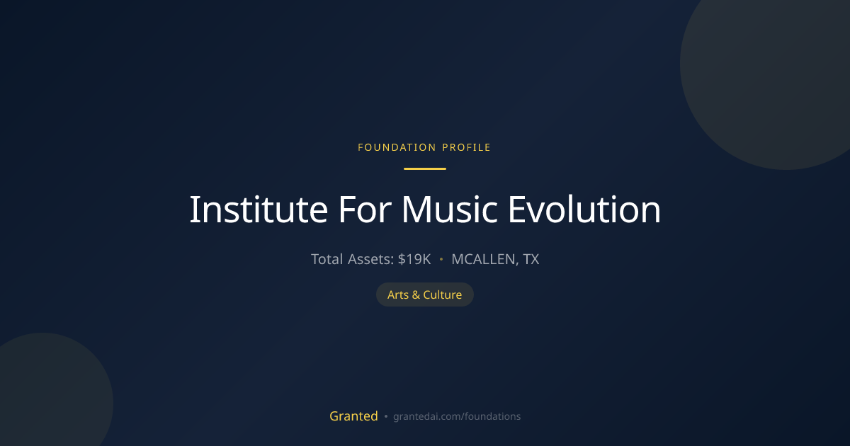 Institute For Music Evolution | Granted AI