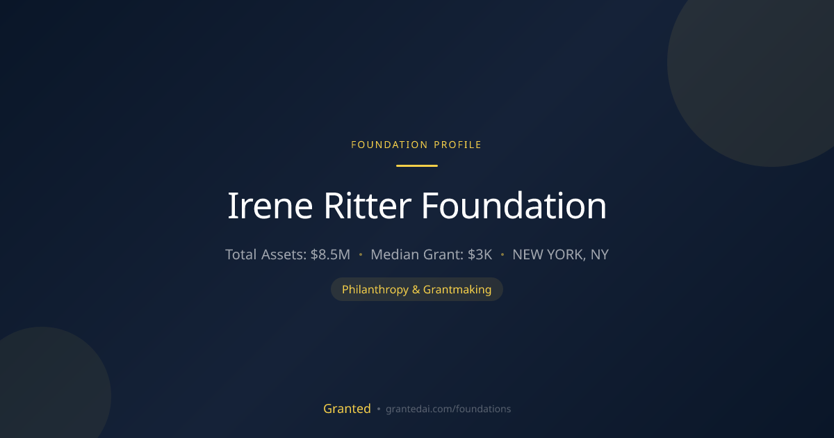 Irene Ritter Foundation | Granted AI