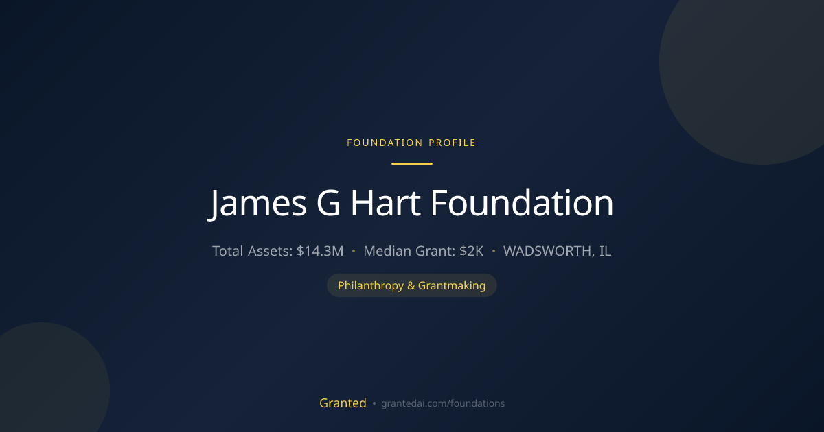 James G Hart Foundation | Granted AI