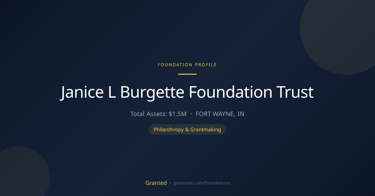 Janice L Burgette Foundation Trust | Granted AI