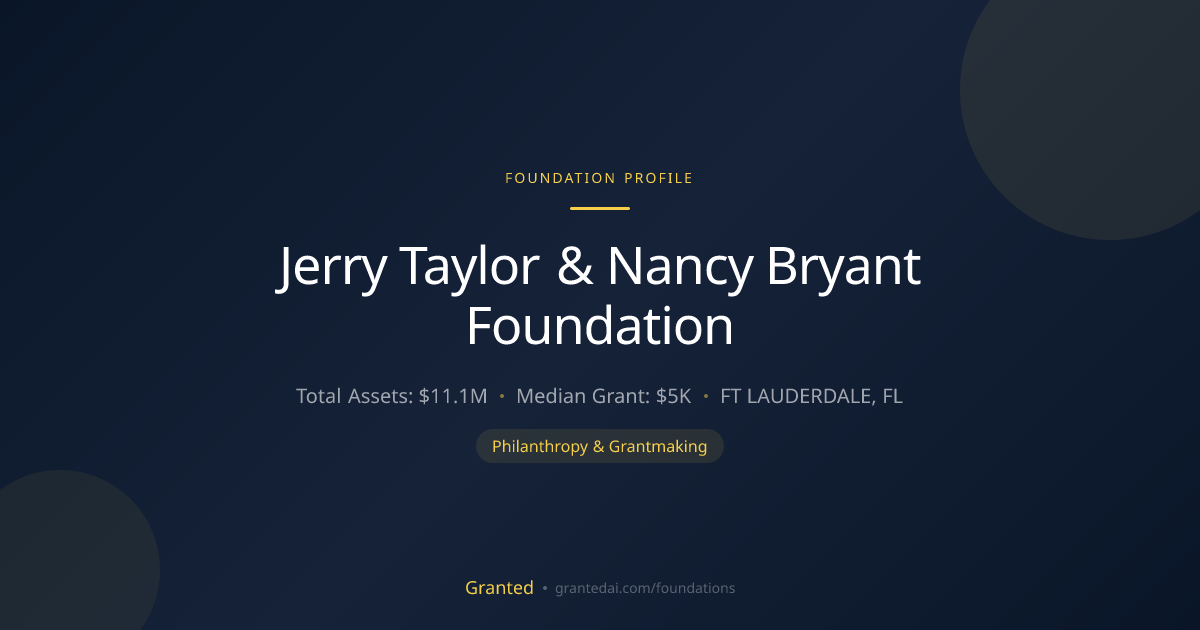 Jerry Taylor & Nancy Bryant Foundation | Granted AI
