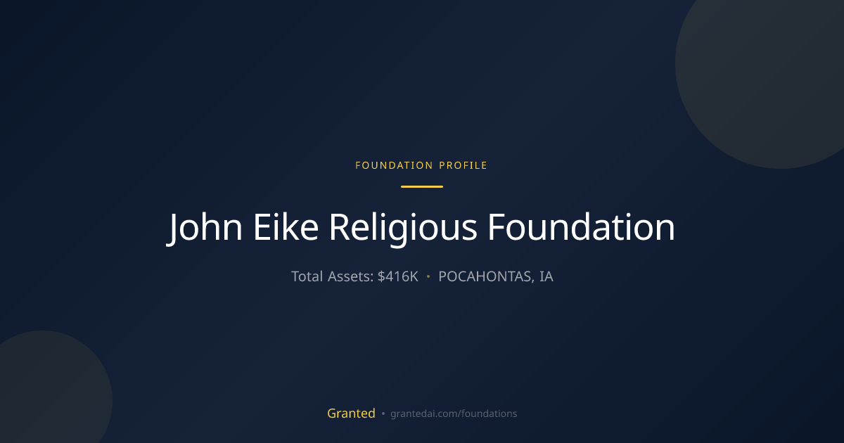 John Eike Religious Foundation | Granted AI