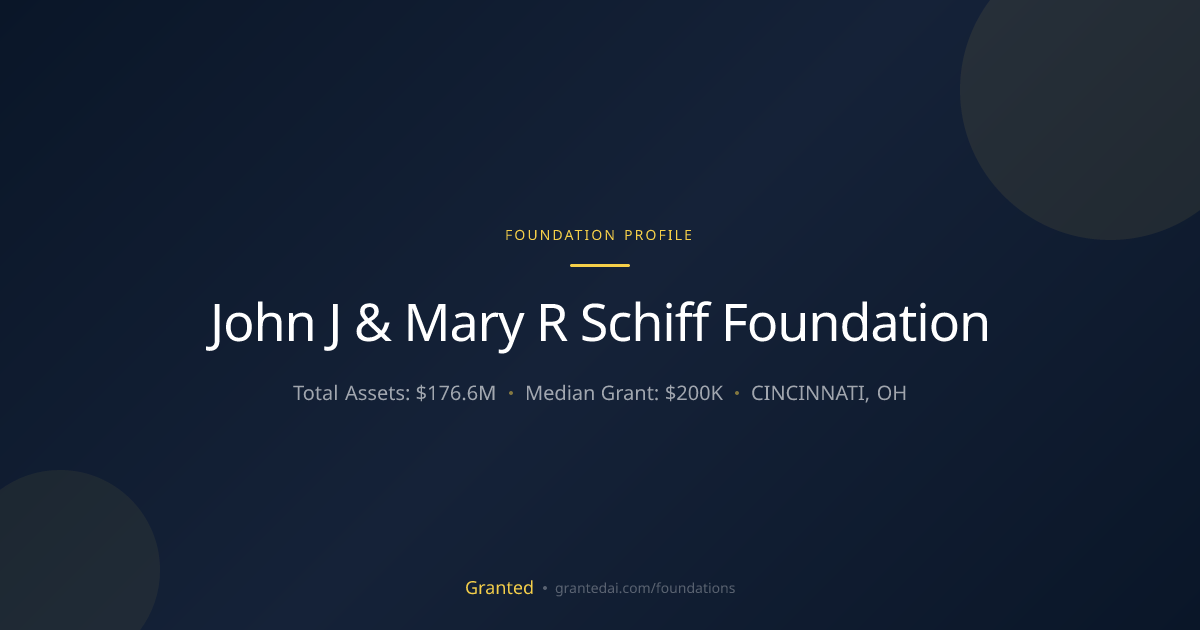 John J & Mary R Schiff Foundation | Granted AI