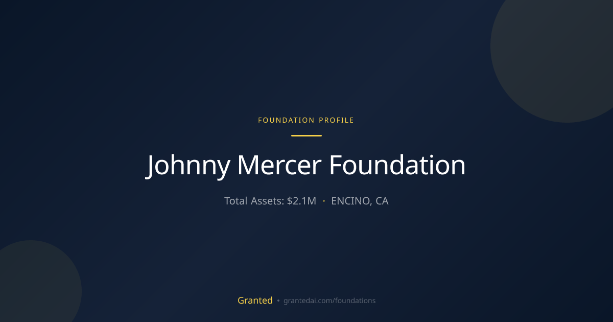 Johnny Mercer Foundation | Granted AI
