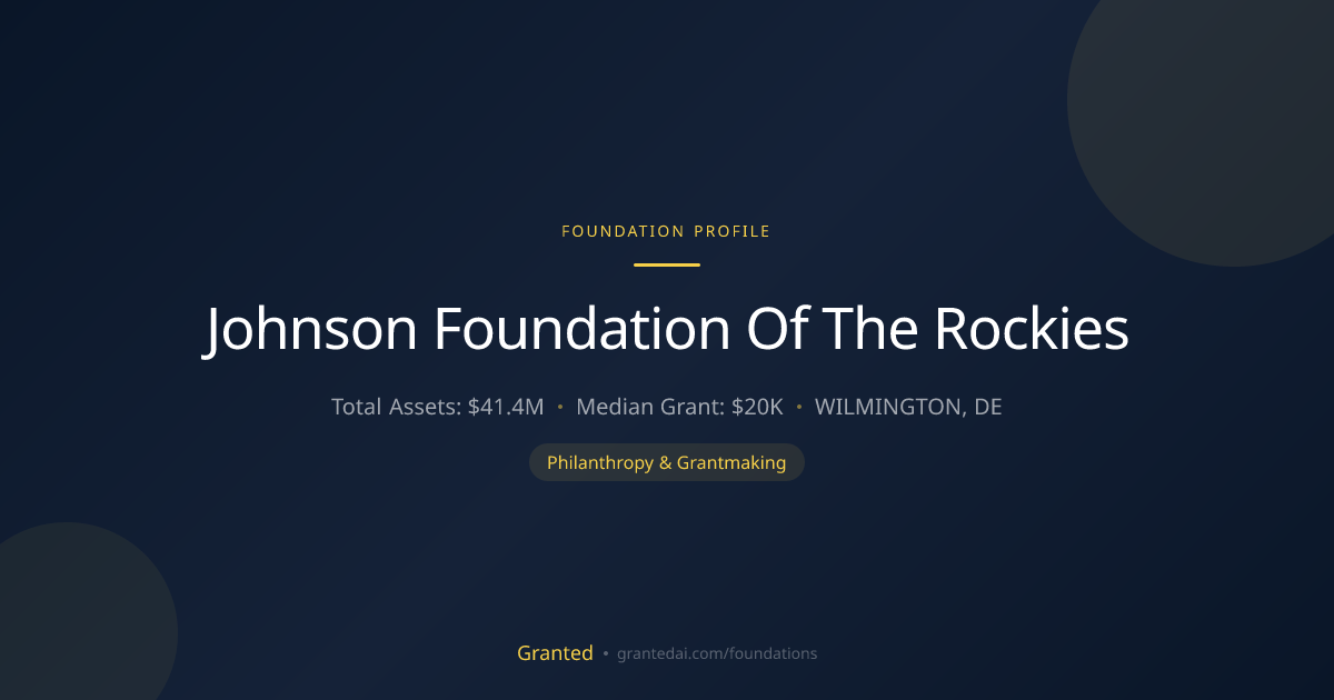 Johnson Foundation Of The Rockies | Granted AI
