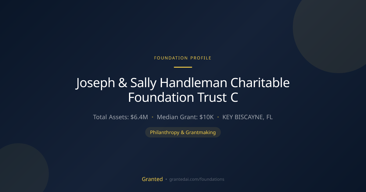 Joseph & Sally Handleman Charitable Foundation T... | Granted AI