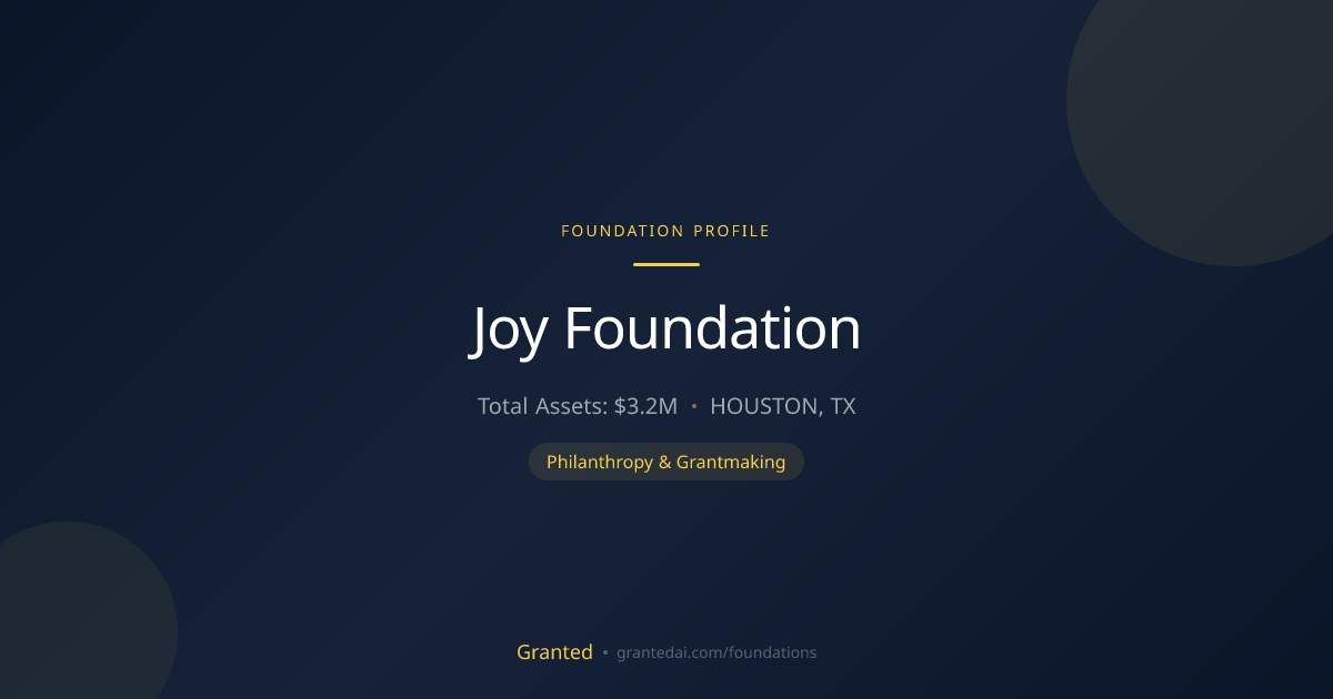 Joy Foundation | Granted AI