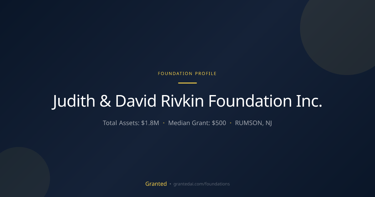 Judith & David Rivkin Foundation Inc. | Granted AI
