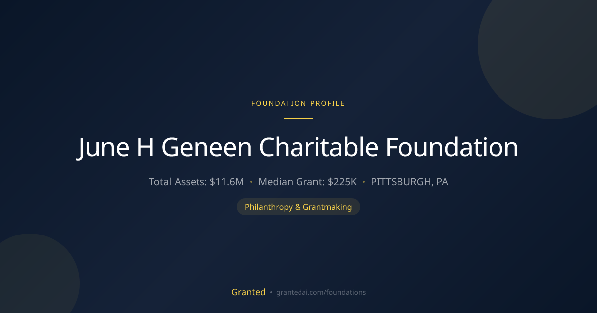 June H Geneen Charitable Foundation | Granted AI