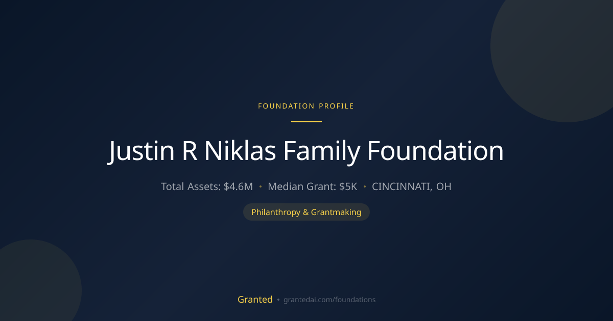 Justin R Niklas Family Foundation | Granted AI