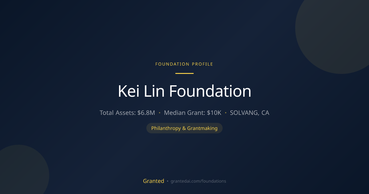 Kei Lin Foundation | Granted AI