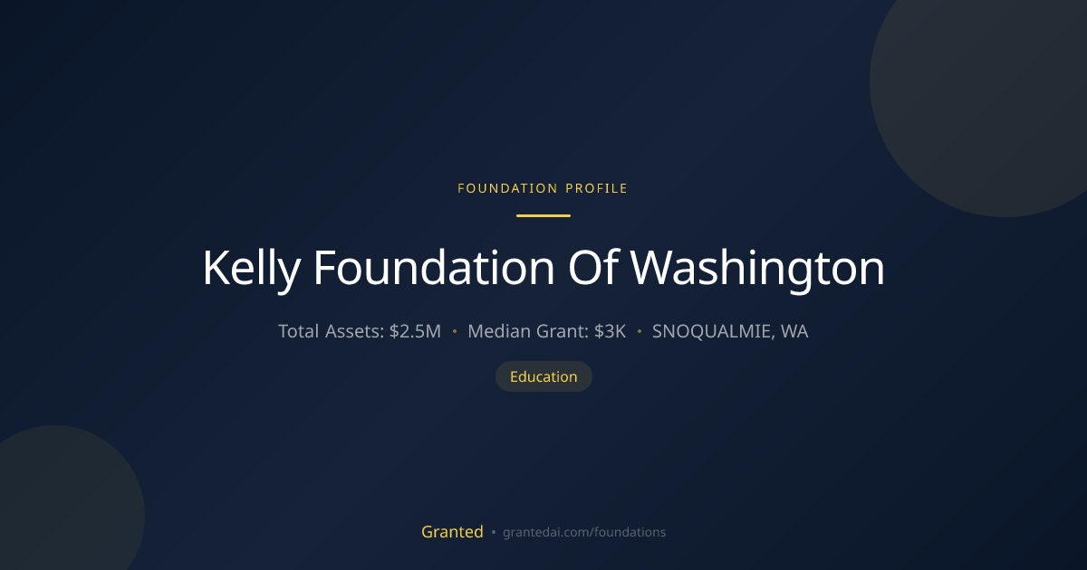 Kelly Foundation Of Washington | Granted AI
