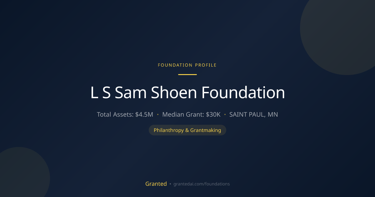 L S Sam Shoen Foundation | Granted AI