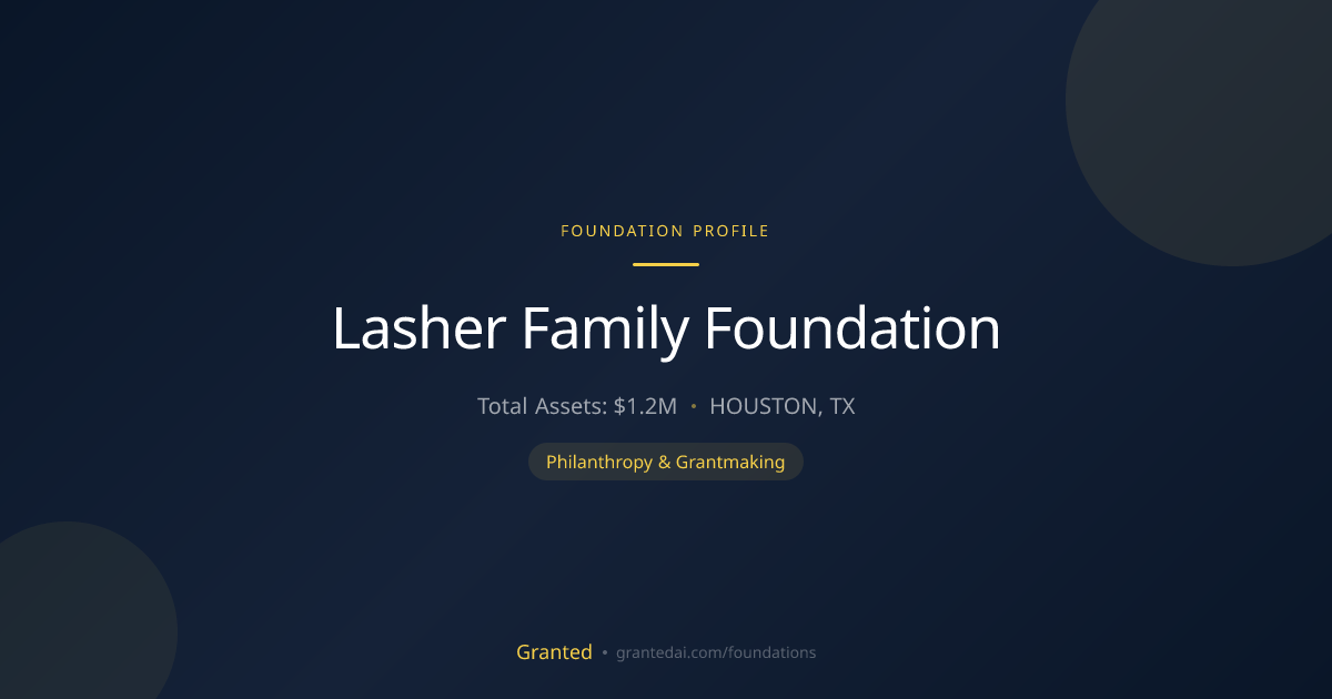 Lasher Family Foundation | Granted AI