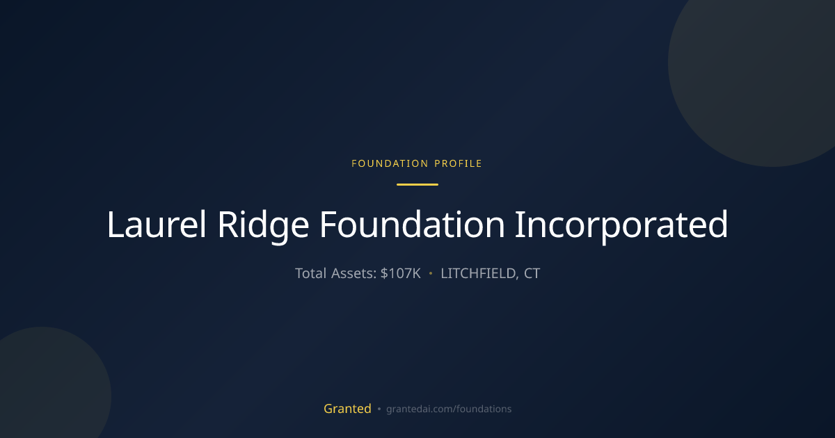Laurel Ridge Foundation Incorporated | Granted AI