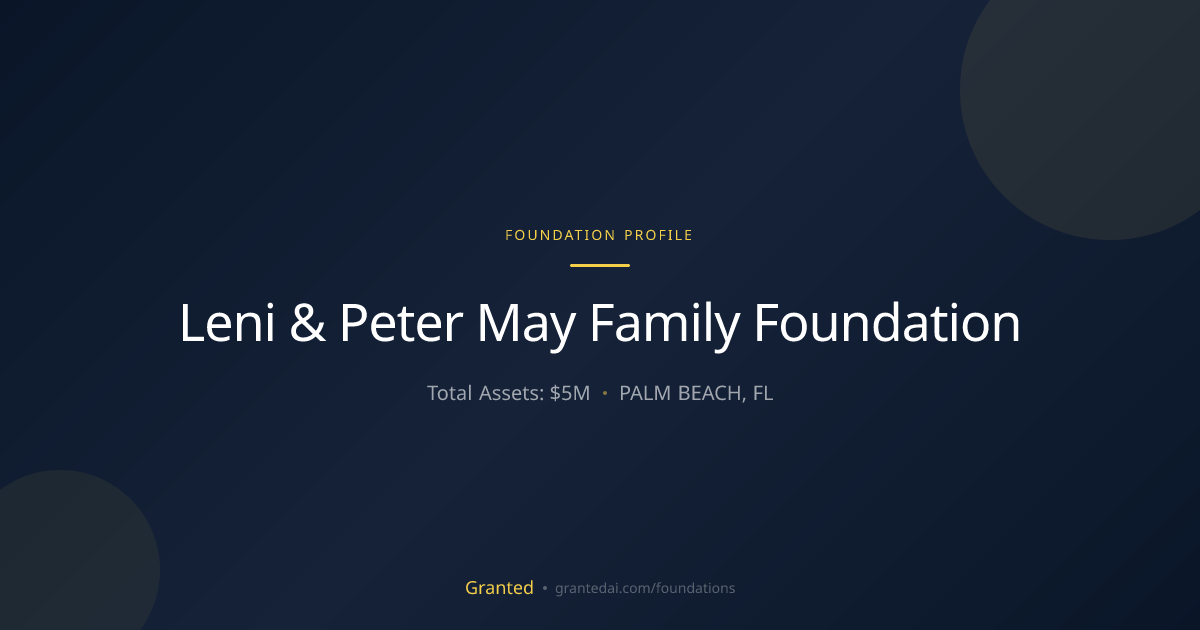 Leni & Peter May Family Foundation | Granted AI