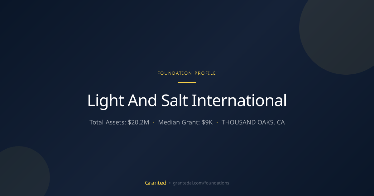 Light And Salt International | Granted AI