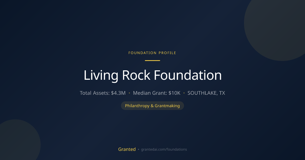 Living Rock Foundation | Granted AI