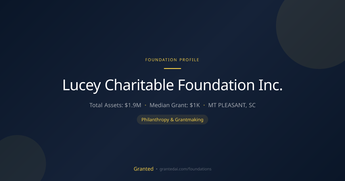 Lucey Charitable Foundation Inc. | Granted AI