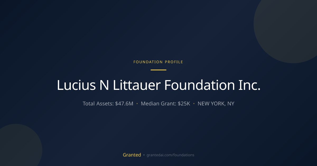 Lucius N Littauer Foundation Inc. | Granted AI