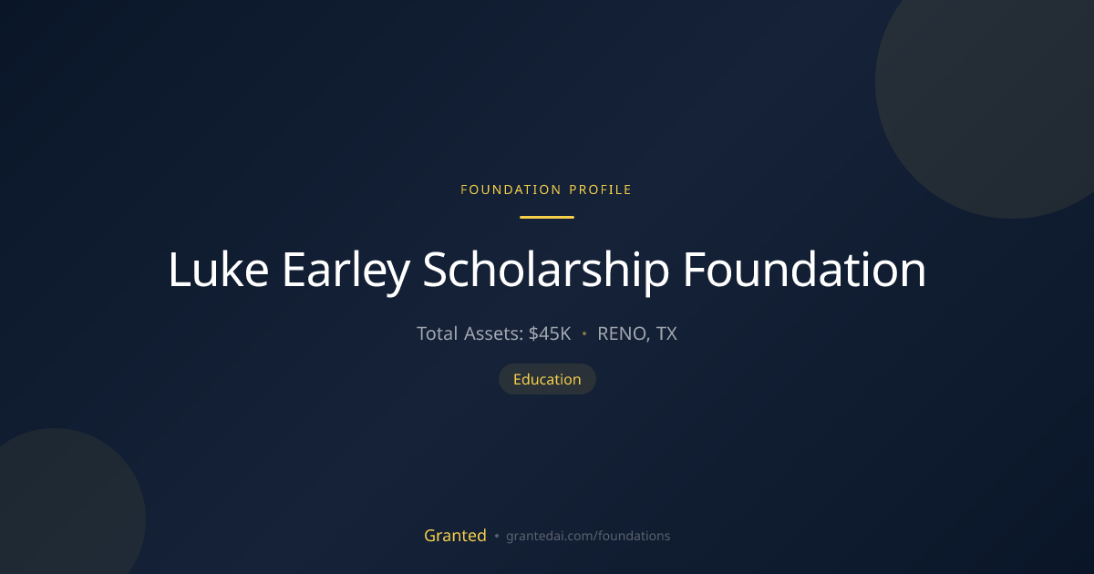 Luke Earley Scholarship Foundation | Granted AI