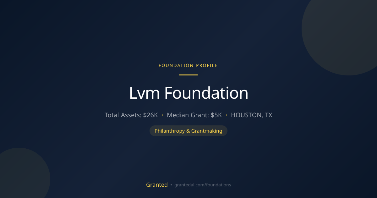 Lvm Foundation | Granted AI