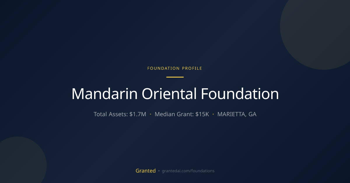 Mandarin Oriental Foundation | Granted AI