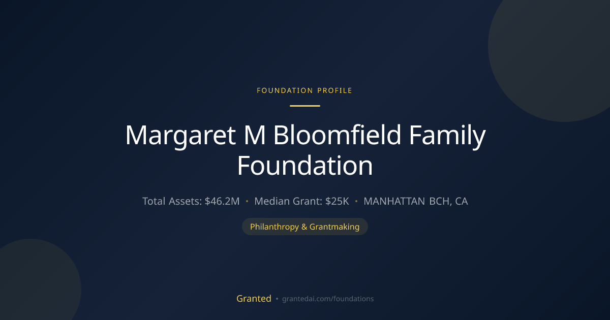 Margaret M Bloomfield Family Foundation | Granted AI